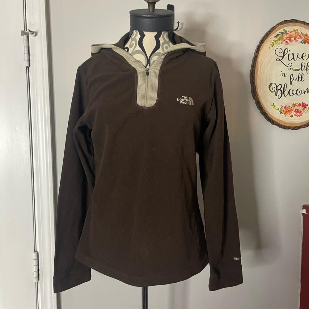Brown The North Face Half Zip Fleece